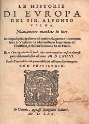 Központi Antikvárium 25 60. Ulloa, Alfonso: Le historie di Europa del sig. --, Nuovamente mandate in luce.