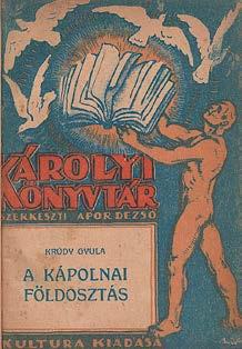 Korabeli félbőr-kötésben. A gerinc alsó sarkán kis sérüléssel. Contemporary half leather. Spine slightly damaged. 40 000,- 94. Krúdy Gyula: A kápolnai földosztás Bp., 1919. Kultura. 61+(3)p.