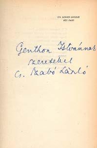 Központi Antikvárium 37 96., 97., 98., 99. tétel 96. Cs. Szabó László: Két part (Bp., 1946.) Révai. 297+(2)p.
