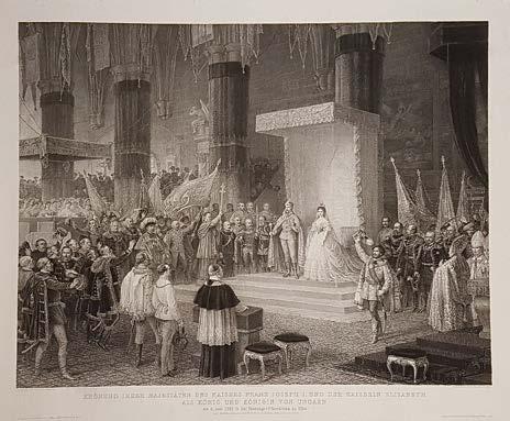 A bécsi Artaria kiadásában jelent meg 1877-ben. A képen az uralkodópár és családtagjaik mellett az Andrássykormány tagjai, valamint világi és egyházi főméltóságok is szerepelnek.
