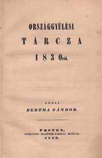 A borító belső oldalán ajánlással: T. Csengery Antal Úrnak tisztelettel Pest, Dec. 27. 1860. Bertha Sándor, alatta pedig bejegyzéssel: Emlékezzünk Régiekről! Itt az írás: olvassátok! E tárcza G.