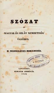 Modern félbőr-kötésben. Modern half cloth. Szentkirályi: 133. 60 000,- 180. Széchenyi István, gróf: Lovakrul Pesten, 1828.
