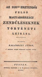 Az 1831 júliusában Zemplén vármegyében kirobbant, úgynevezett koleralázadás története.