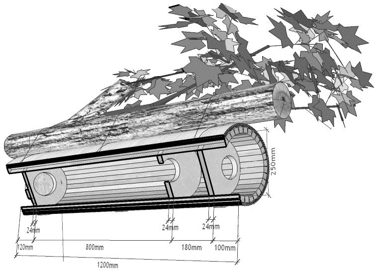 1. ábra: A Kiskunságban alkalmazott kuvikodú szerkezeti rajza Figure 1: The structural scheme of the Little Owl nest box used in Kiskunság A területre kihelyezett teljes odúparkra vonatkozólag