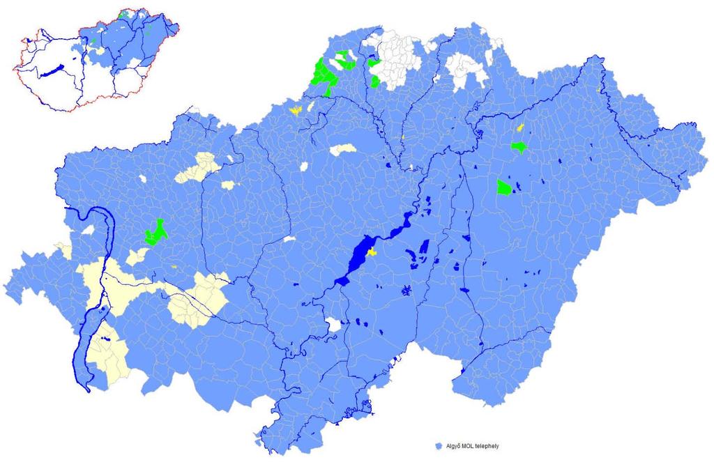 TIGÁZ-DSO KFT. 2012 ÉVES BESZÁMOLÓ / ELLÁTOTT TELEPÜLÉSEK Ellátott települések Ellátott települések száma: 2012 éves adatok: Földgázzal ellátott települések száma: 1.