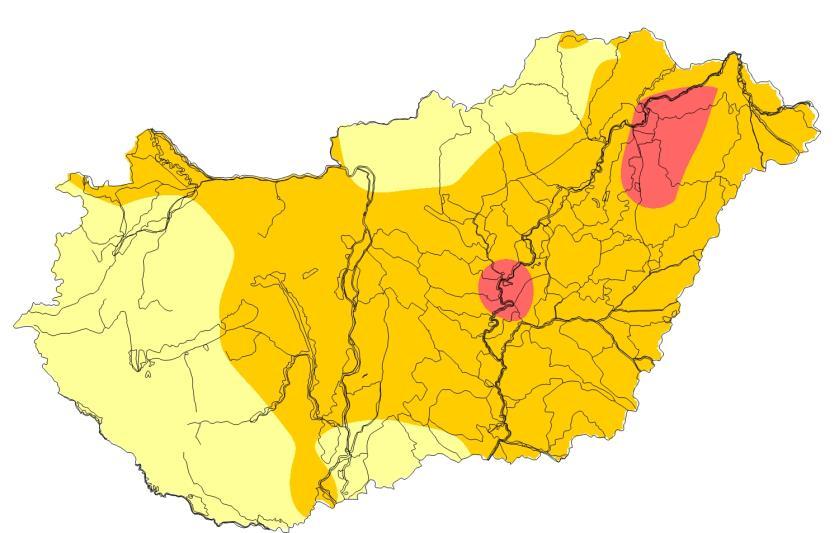 számottevő mennyiségű csapadék nem valószínű. A napi középmérsékletek az időszak első felében az időszakos átlag felett várhatók.