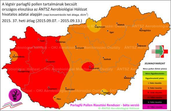 térképes becslését az Országos Környezetegészségügyi