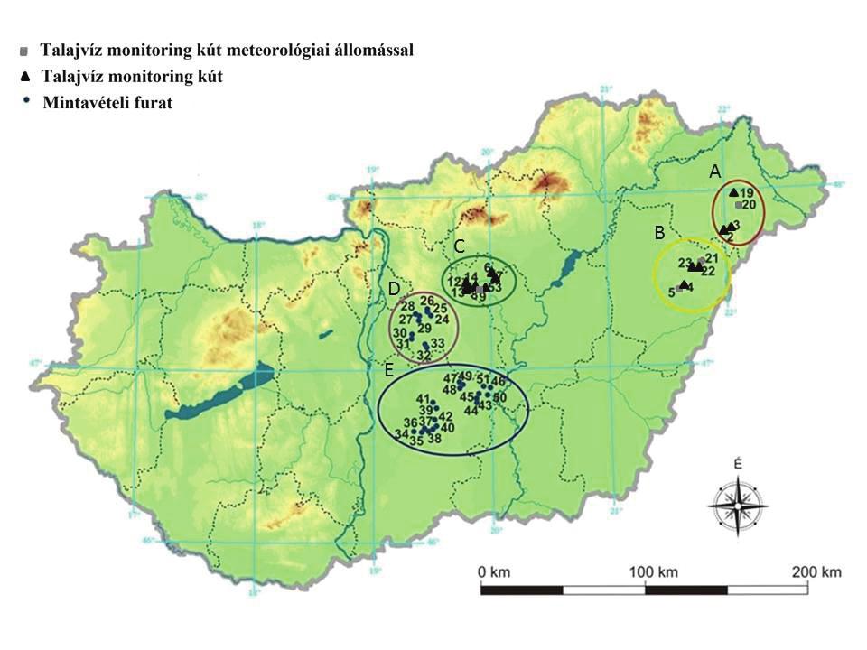 252 BALOG et al. ken. Feltételeztük, hogy az eltérő vegetációtípusok/fafajok hatása igen különböző az eltérő növekedési tulajdonságaik és vízfogyasztásuk miatt.