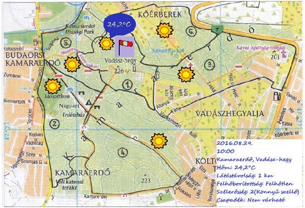 K Kamaraerdő A modul A Vadász-hegy látástávolság-korongja Téri objektumok 1. Vadász-hegy csúcsa Távolságuk 0 m 4. 5.