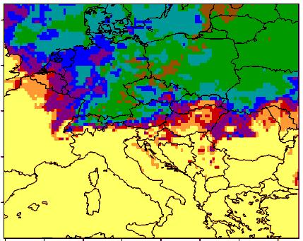 Az említett 17 illetve 13 regionális klímamodell-szimuláció eredményeit figyelembe véve megállapíthatjuk, hogy Magyarországon a következő évtizedekre a modellek legalább 60 %-a, míg az évszázad