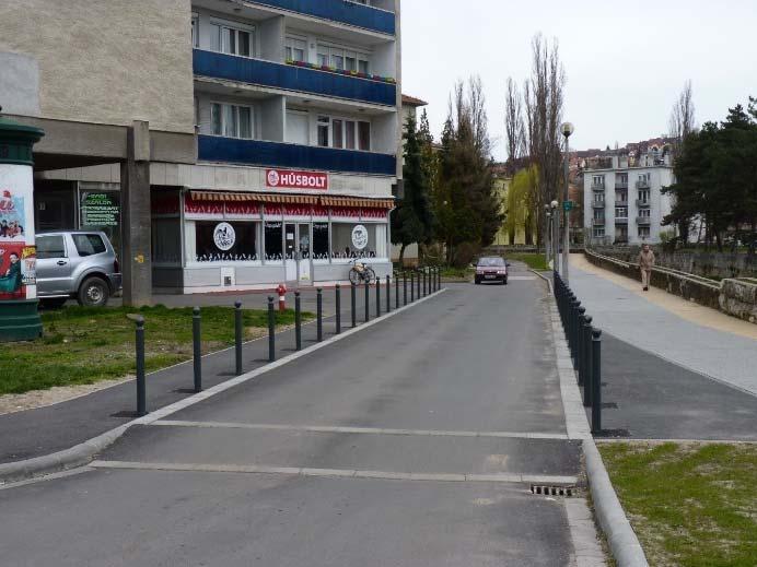 Ennek eredményeképpen a városmag, illetve az ott található intézmények megközelítésének egyik legcélszerűbb és legkényelmesebb módja a gyaloglás lett, míg a közterületek