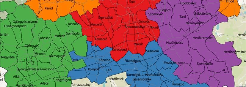 1 A VÁROS TÉRSÉGI SZEREPE 3.1.1.1 Közigazgatási szerepkör Eger saját vonzáskörzettel rendelkező térségi központ, ami a közlekedési igényeket (munkába és iskolába járás, városi szolgáltatások elérése) is meghatározza.