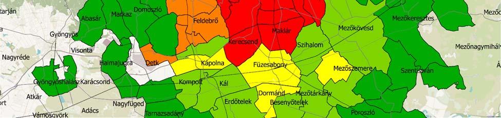 bélapátfalvi cementgyár megszűnése) is erősítette. 31 Abszolút értékben az látható, hogy a kb.