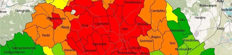 Az Eszterházy Károly Főiskola országos hatókörű, de számos alap és középfokú oktatási intézménye is vonzerőt gyakorol Heves megye keleti részére és a közeli Borsod Abaúj Zemplén megyei