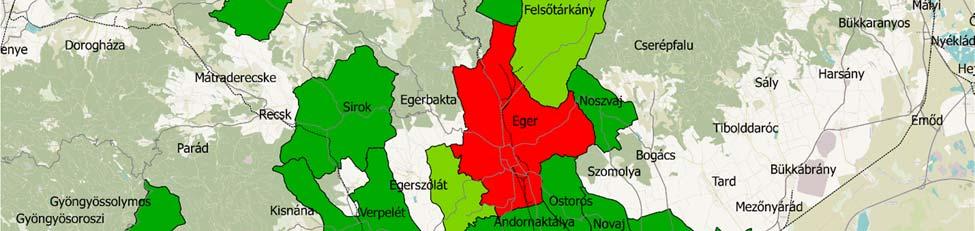 Kiemelkedő eljárási célpontok nincsenek: Füzesabonyba, Egerszalókra és Felsőtárkányba is 1% alatti arányban ingáznak az egriek. 14.