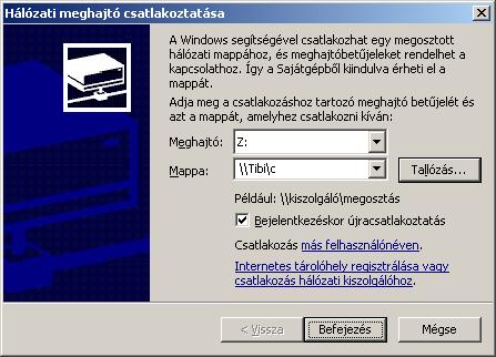 ábra Hálózatos telepítés 1. 3.