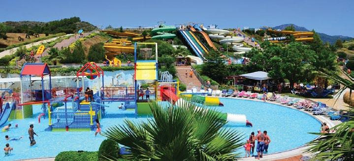 Kirándulások AQUA PARK Egész napos program. Az AquaDream Vízipark egy hegytetőn található, ahonnan csodálatos kilátás nyílik Marmarisra.