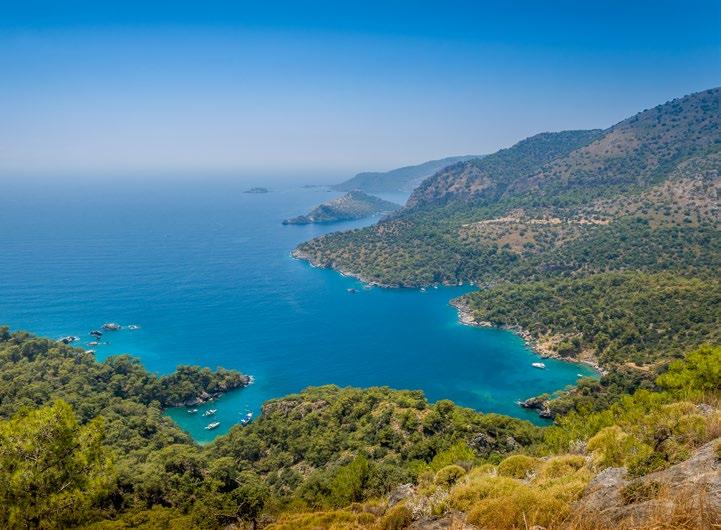 FETHIYE: Fethiye kb. 50 km-re helyezkedik el Dalamantól. A régiót is erről a kisvárosról nevezték el, mely népszerű turistaparadicsom. Az ősi város még mindig őrzi ókori romjait.