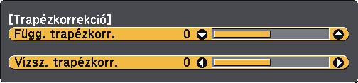A kép lkj 40 A kép lkjánk korrigálás Trpézkorrekció gombokkl A kivetítő trpézkorrekció-gombjivl korrigálhtj zokt képeket, melyek négyszögletessége egyenetlen.