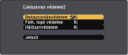 A kivetítő biztonsági funkciói 75 b c d Válssz ki Jelszó elemet, és nyomj meg z [Enter] gombot. Megjelenik "Módosítj jelszót?" kérdés. Válssz ki z Igen lehetőséget, mjd nyomj meg z [Enter] gombot.