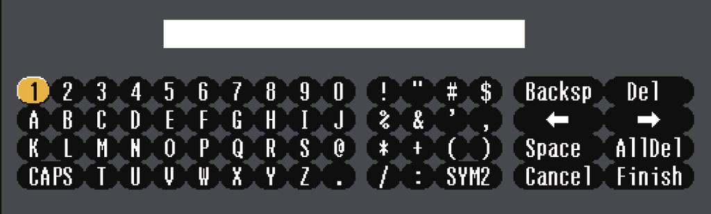 A képernyőn megjelenő billentyűzet hsznált 96 A képernyőn keresztül rendelkezésre álló billentyűzet kkor jelenik meg, h számokt vgy betűket kell beírni.