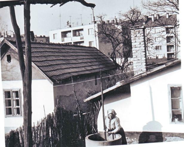 Vízmerítés a kútból.