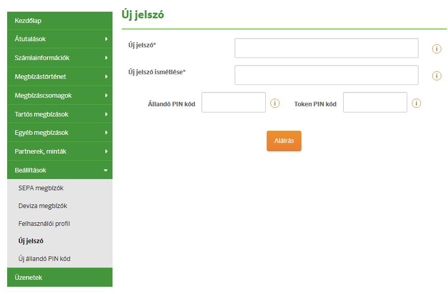 2.2 A Jelszó megváltoztatása Az első belépés után a program kötelezi a felhasználót a Bejelentkezési kód (jelszó) megváltoztatására.