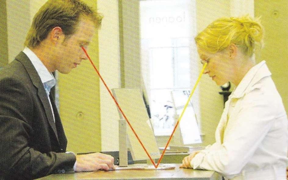 Tükörpróba az olvasórész magasságának ellenőrzésére