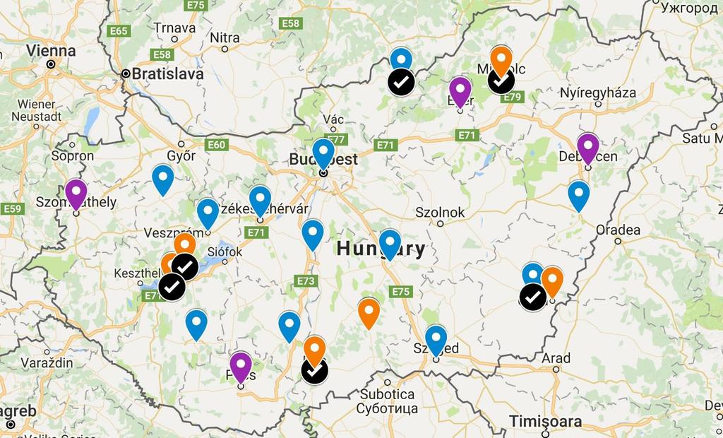 4. melléklet Potenciális képzőhelyek Forrás: https://www.google.com/maps/d/edit?