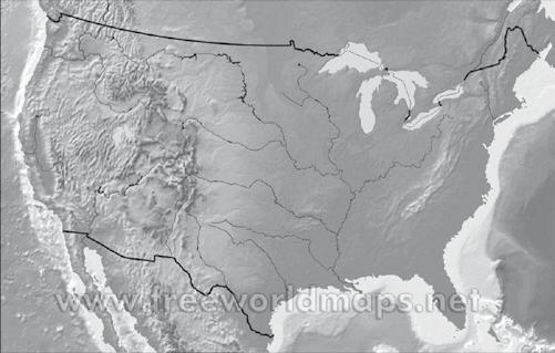MATEMATIKA 67/95. FELADAT: VIHAR MM391 Egy Észak-Amerika időjárását figyelő műhold vihart jelzett, amely az USA több államára is lecsapott. A vihar által sújtott területet a következő ábra mutatja.