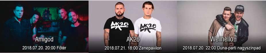 szombat 13:00 Zenepavilon színpad - SunnyBoy 15:00 Görög templom udvara - Manó koncert 16:00 Március 15.