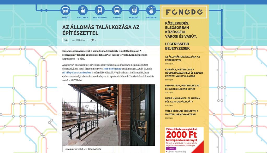 FONÓDÓ - KÖZLEKEDÉS A Fonódó az Origo közlekedési blogja. Az elsődleges cél a közösségi közlekedés, főképp a városi közlekedés, a vasút.