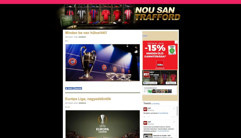 NST - FOCI Egykor az ország első számú futballblogja, most éppen keresi az útját, és valószínűleg lényeges változásokon megy át. A postr.