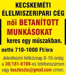 szakvizsga. Bérezés: 350 000 Ft alapbér + 50% műszakpótlék + egyéb juttatások. önkéntes nyugdíjpénztári 5%, egészség pénztári 6700 Ft, étkezési 7000 Ft hozzájárulás, 13.