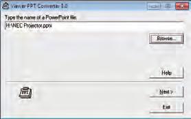 8. Felhasználói támogató programok PowerPoint-fájlok konvertálása diákká a Viewer PPT Converter 3.0 program használatával A Viewer PPT Converter 3.