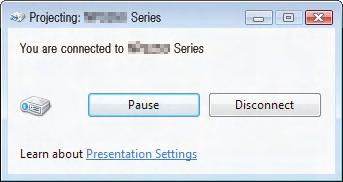 Ha a számítógép képernyőjének felbontása a projektorétól eltér, akkor a NETWORK PROJECTOR (HÁLÓZATI PROJEKTOR) funkció nem feltétlenül fog működni.