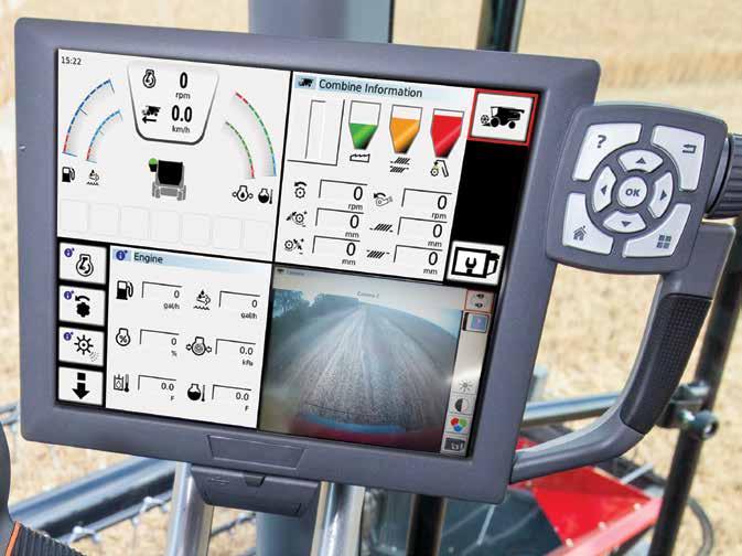 25 A MASSEY FERGUSONTÓL Azért tervezték, hogy az Ön életét egyszerűbbé tegye A nagy, könnyen áttekinthető képernyő négy részre van osztva, ahol a vezető