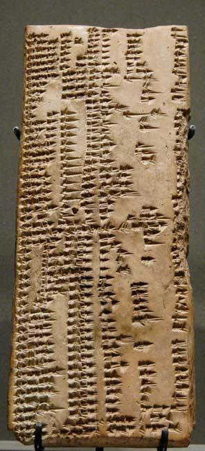 18. ábra. Sumer-akkád szótár A Babilóniai matematika emlékei ékírásos agyagtáblákon jelenek meg.