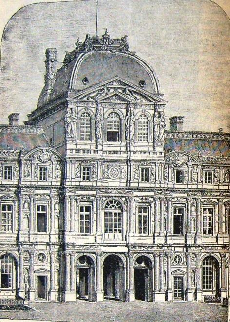 kép Részlet a Louvre homlokzatából