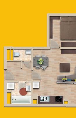 13,35 m 2 Nappali / Living room 20,69 m 2 Étkező / Dining room 1,88 m 2 Konyha /