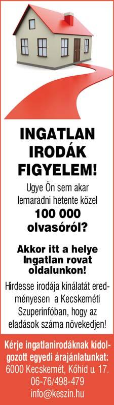 : +36 70 686 5148 KECSKEMÉTEN a Rendőrfaluban eladó 266m2 telken lévő 50m2-es külső házrész összközművel.