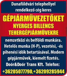 Szalai József +36 30 228 5045 KECSKEMÉTI telephelyünkre operatív koordinátor munkakörbe keresünk 1 fő férfi munkavállalót.