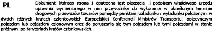 14 / 47 211.8.29. 12:18 2. Melléklet A nemzetközi költözési engedély mintája CEMT az engedélyt kibocsátó ország országjele.