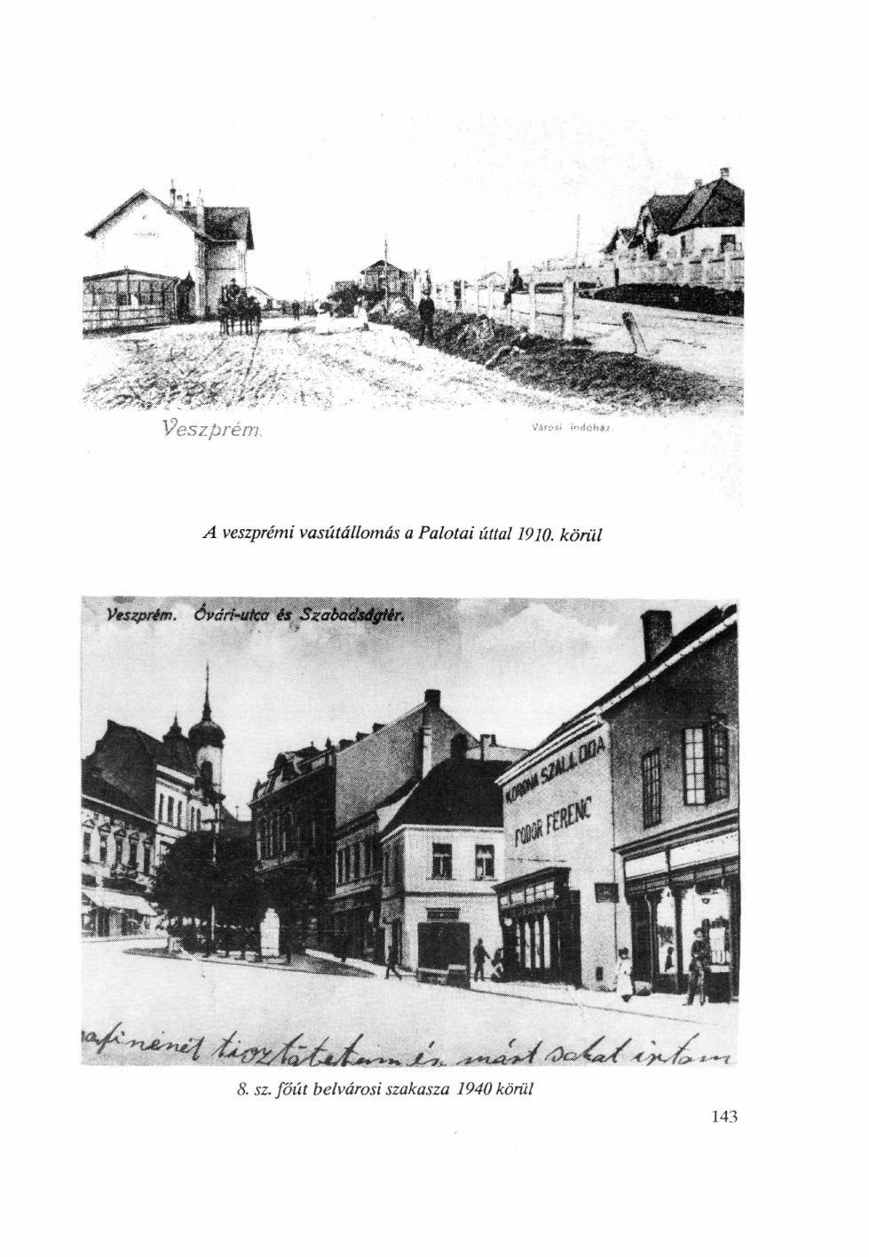 Veszprém A veszprémi vasútállomás a Palotai úttal
