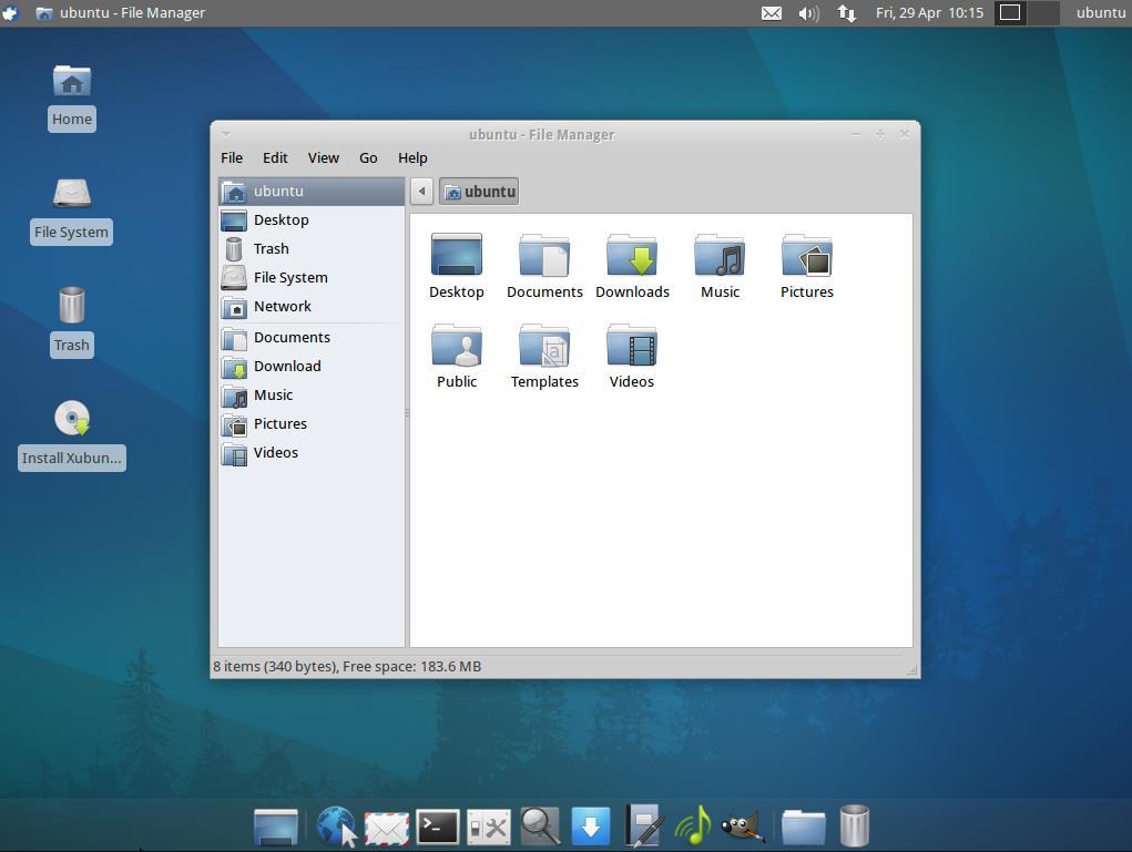XUBUNTU A Xubuntu az Ubuntu hivatalos származéka. Xfce grafikus környezetet használ.