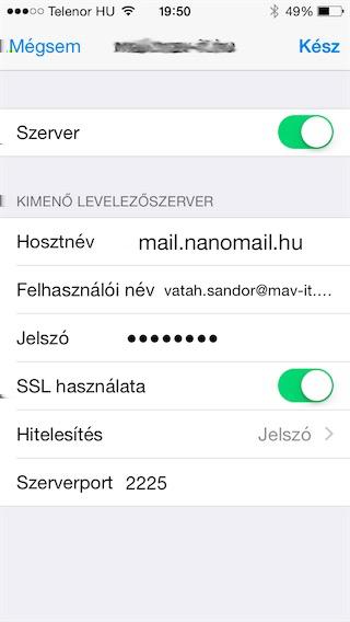 2018. November 30. 05:23 17/20 Levelező szolgáltatás a Mav-IT Kft. üzemeltetésében Az utolsó két lépés az SMTP (levélküldő) szerver beállítása. Levelezés beállítása Android rendszerű eszközön 1.