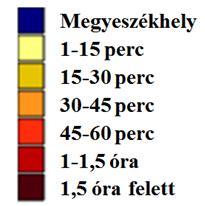 37,5% ból), és Tolna északi településeinél (településeinek 25,5% ból), míg legkedvezőbb Baranyában (településeinek csak 4,3% ból nem elérhetők) (1. ábra) 2 1.