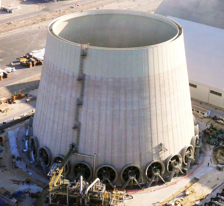 Hűtőtornyok Nehézipar Vegyipar, kőolaj-finomítás Energiatermelés TERMÉSZETES SZELLŐZÉSŰ HŰTŐTORONY Különböző méretekben és elrendezésekben készülő, természetes