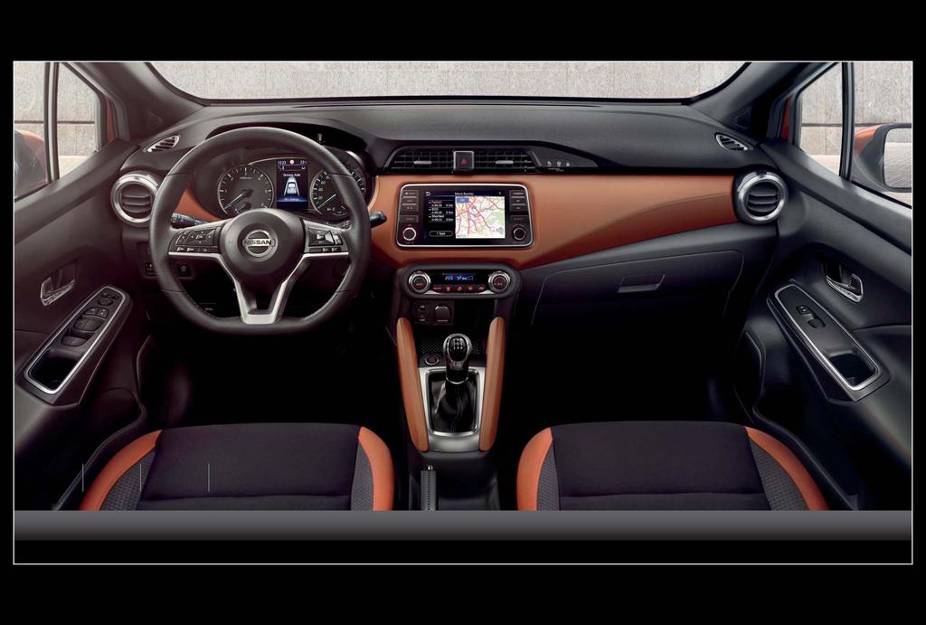 TEGYE OTTHONOSSÁ A NISSAN MICRA belső terét minden részletre kiterjedő figyelemmel alakítottuk olyanra, hogy öröm legyen vele az úton töltött idő.