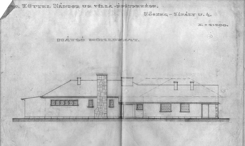 A kőszegi Küttel-villa építéstörténete 10. Fritz August Breuhaus: Küttel-villa, 1933 1934; Szombathelyi Építő Rt.